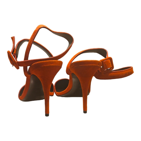 ALEXANDER WANG | Red Suede Ankle Strap Heels in Size EU 37 / US 6.5 - Picture 4 of 7